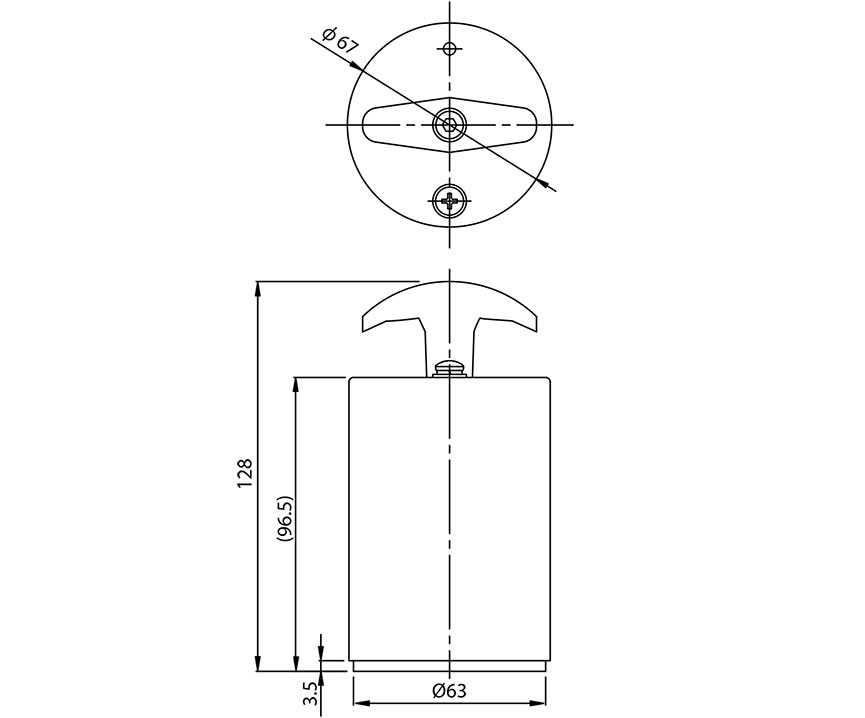 MEG102 デジタル表面抵抗測定器 外観図